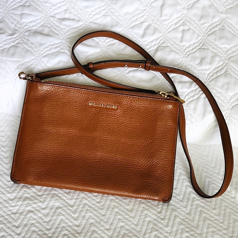 Michael Kors Tan Leather Crossbody Bag